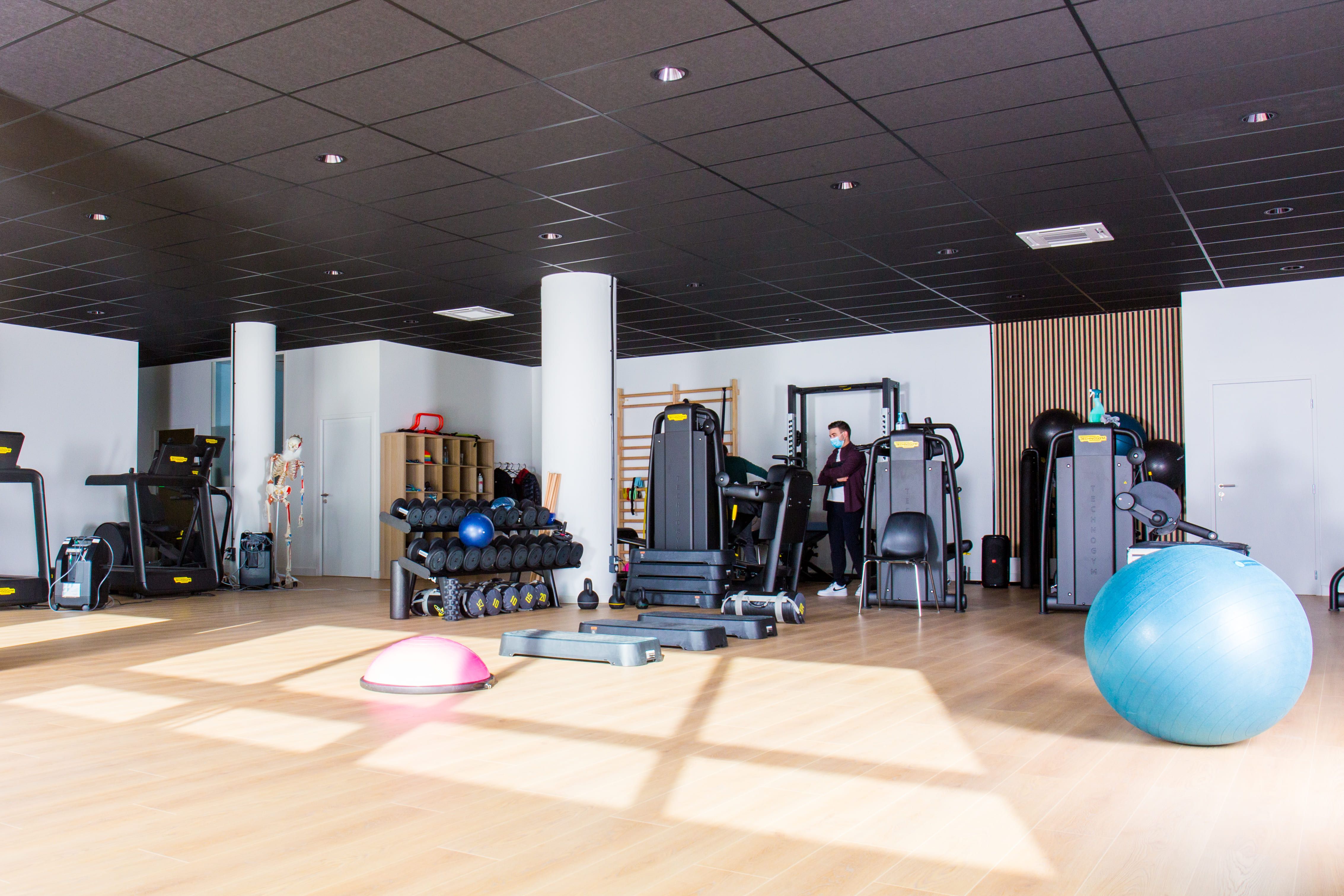 Plateau technique équipé pour le reentraînement à l'effort et la kinésithérapie respiratoire